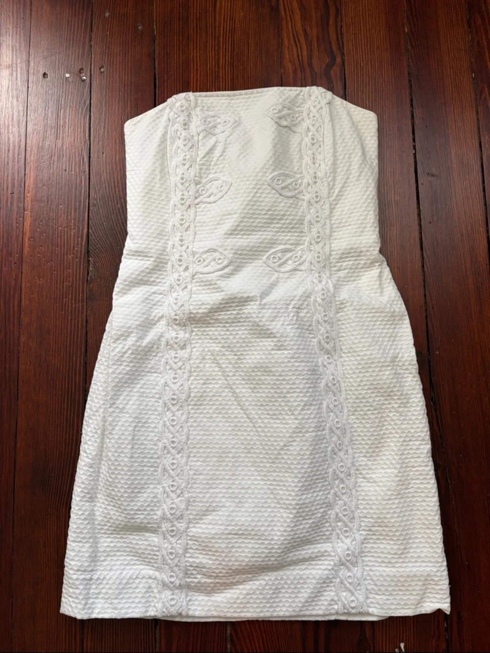 Lilly Pulitzer Strapless White Lace-Trim Dress.size 2 - Picture 1 of 5